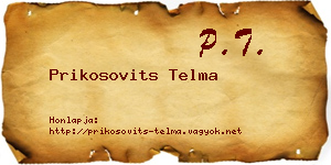 Prikosovits Telma névjegykártya